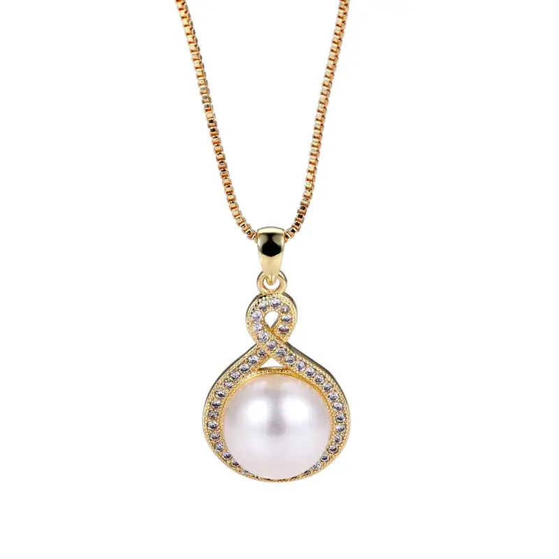Korean Style Pearl Pendant Set Gold Silver - Image 7