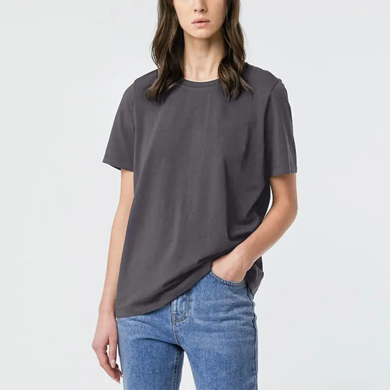 Women 180g Cotton Slim Fit T-Shirt Brown