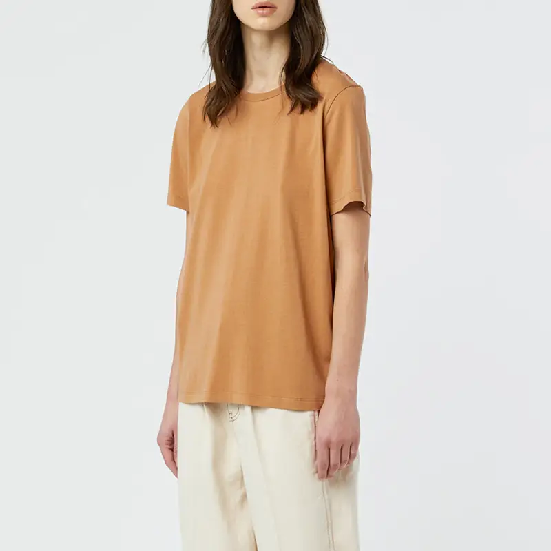 Women 180g Cotton Slim Fit T-Shirt Brown