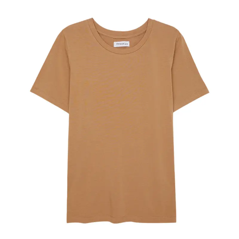 Women 180g Cotton Slim Fit T-Shirt Brown