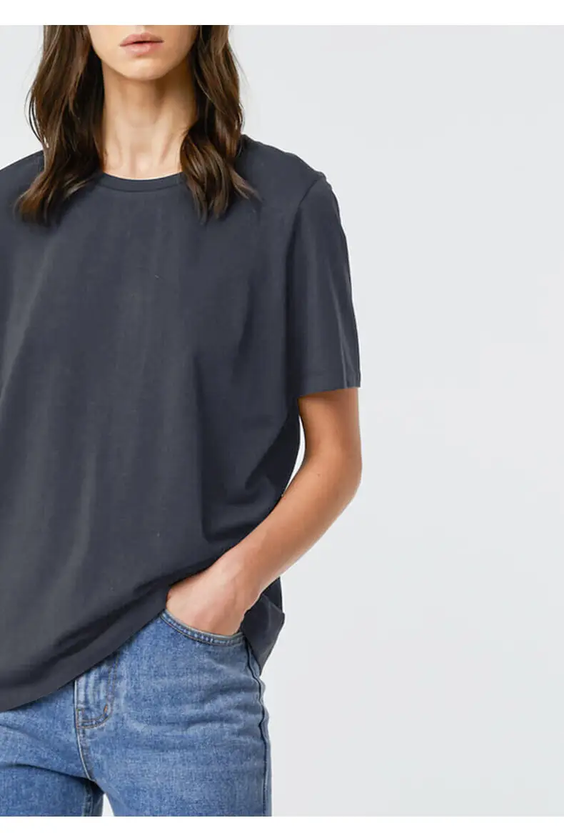Women 180g Cotton Slim Fit T-Shirt Brown — feature 8