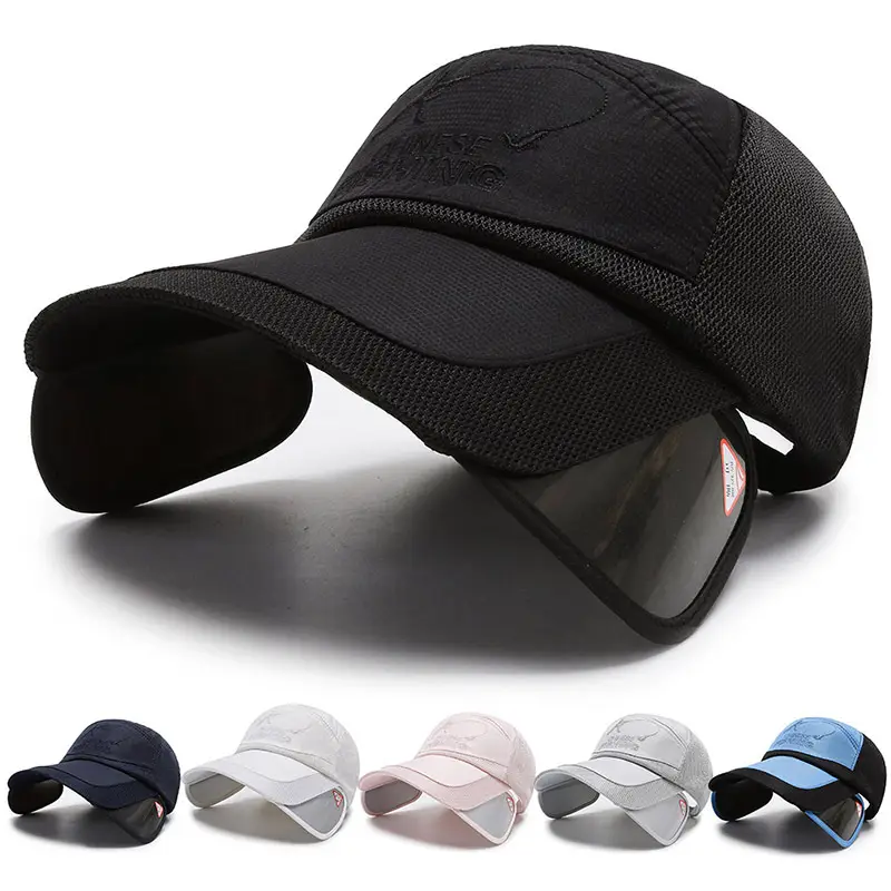Black Korean Style Peaked Cap for Summer