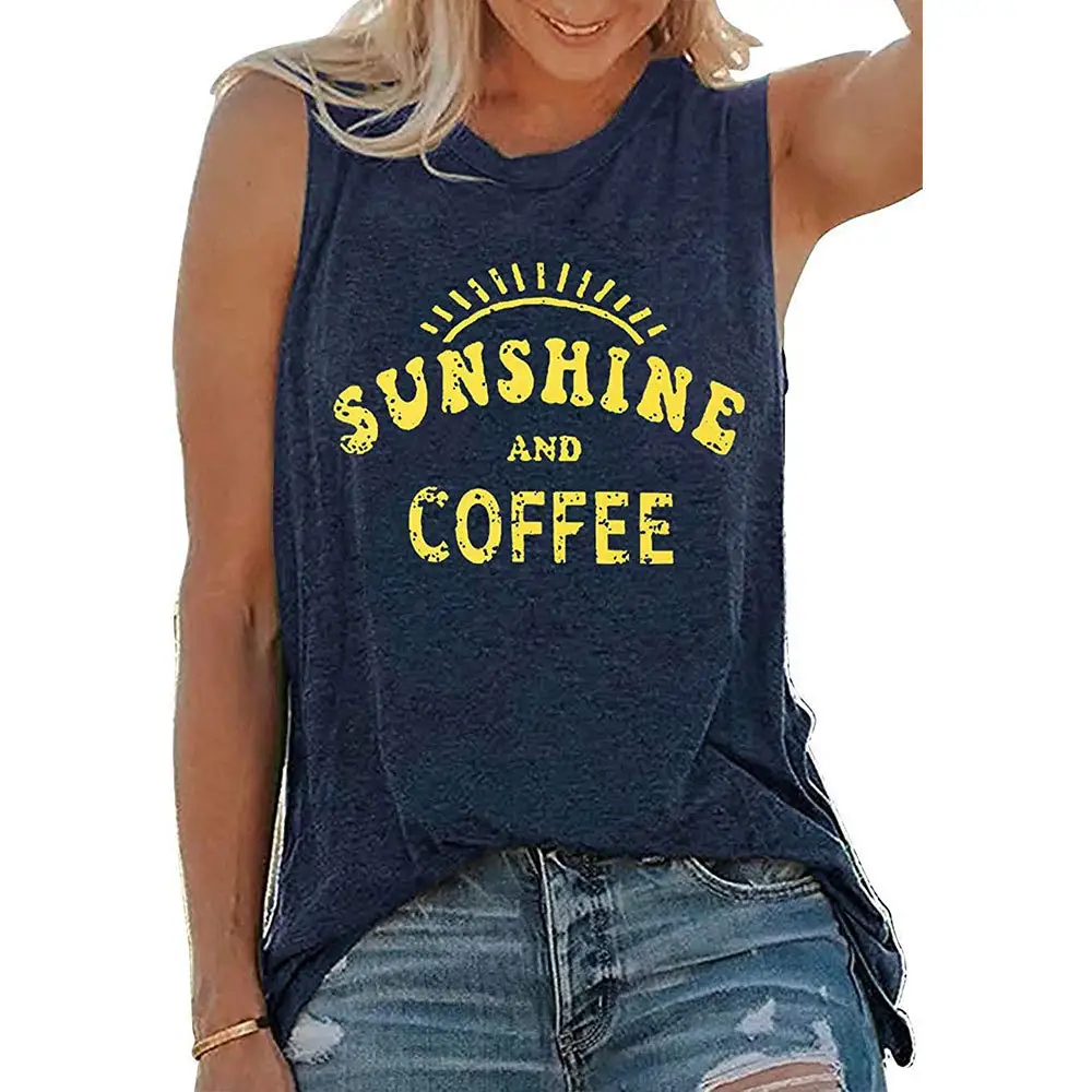 2021 Sunshine Printed Sleeveless T-Shirt Women - Image 5