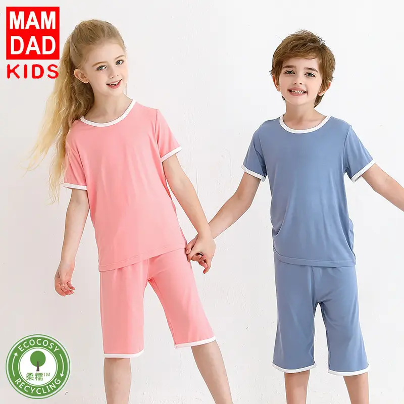 Pink Pajama Set for Boys Girls Summer Wear - Image 8