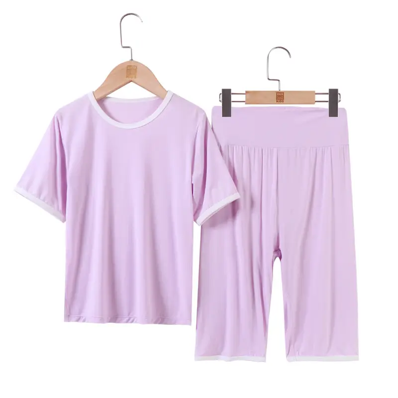 Pink Pajama Set for Boys Girls Summer Wear - Image 2