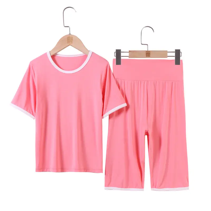 Pink Pajama Set for Boys Girls Summer Wear - Image 5