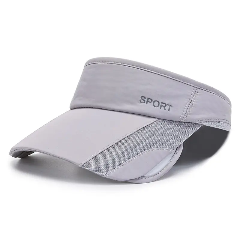 Men's Grey Beanie Cap Summer Hat with "SPORT" Brand
