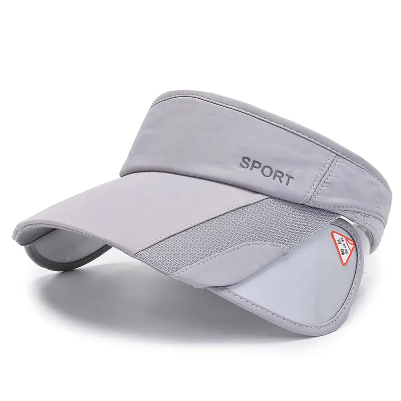 Men's Grey Beanie Cap Summer Hat with "SPORT" Brand