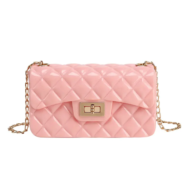 Blue Diamond Jelly Crossbody Bag for Women