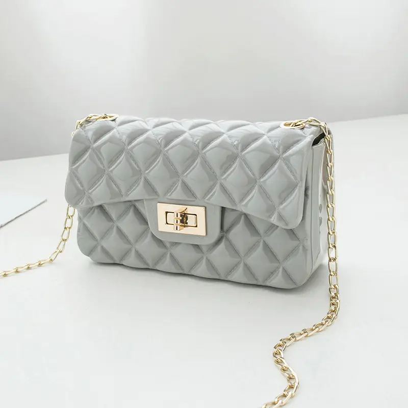 Blue Diamond Jelly Crossbody Bag for Women