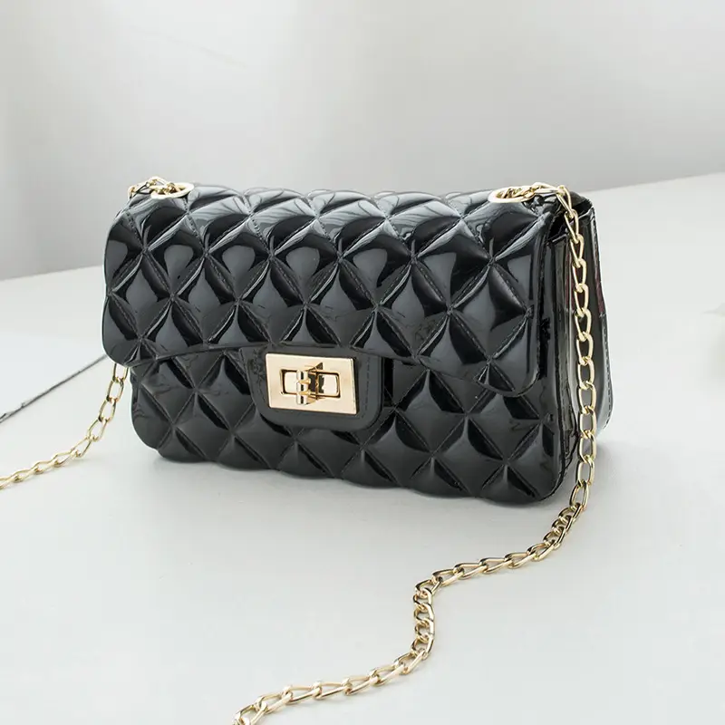 Blue Diamond Jelly Crossbody Bag for Women