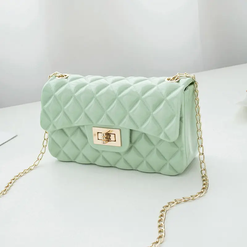 Blue Diamond Jelly Crossbody Bag for Women