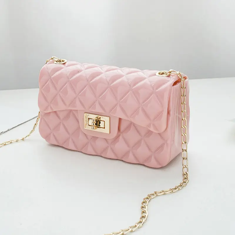 Blue Diamond Jelly Crossbody Bag for Women