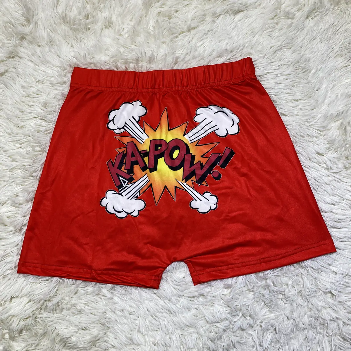 Pink Comics Print Women's Tight Shorts Yoga Pants - Image 11