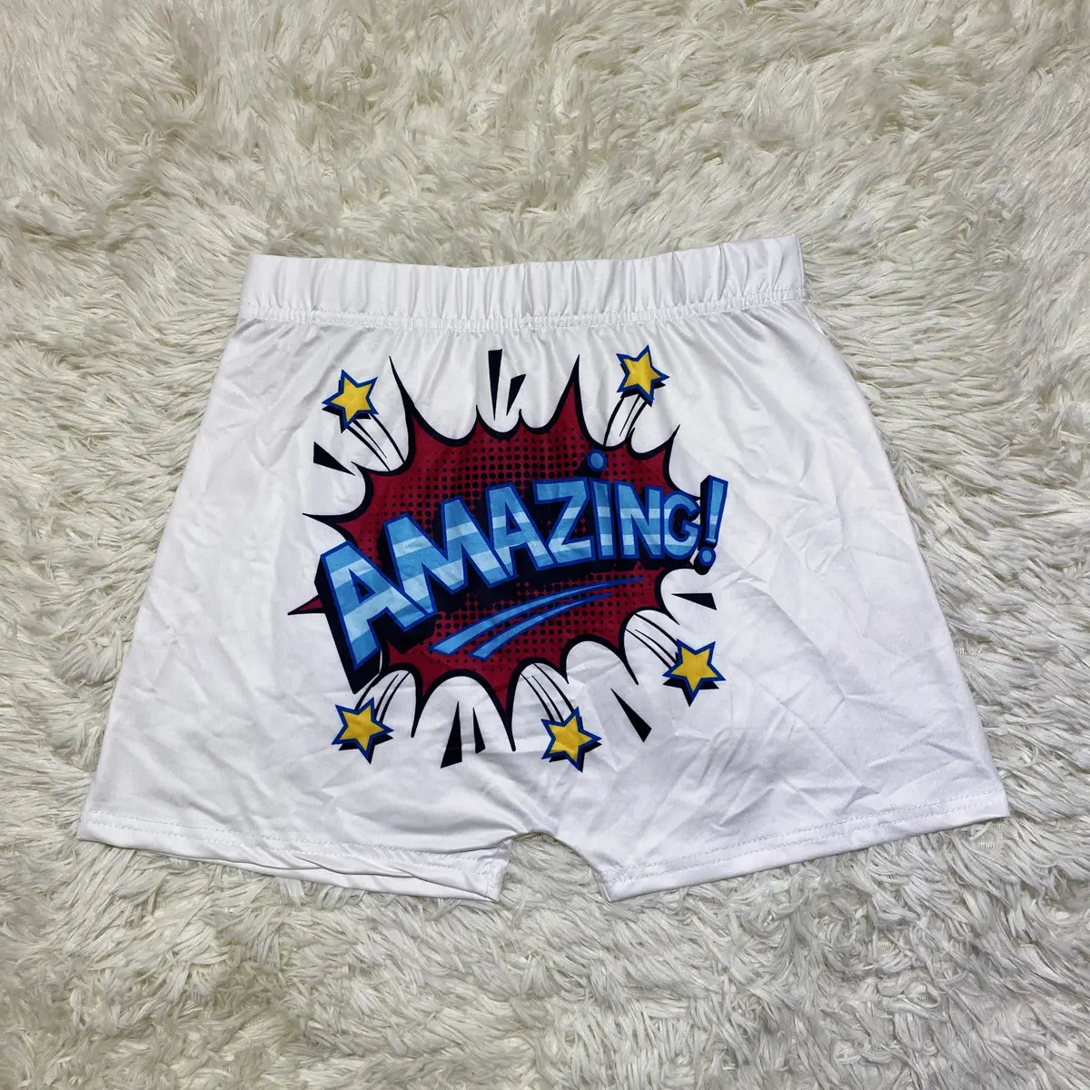 Pink Comics Print Women's Tight Shorts Yoga Pants - Image 4