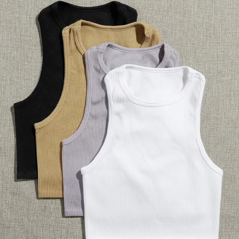 Women's Slim Fitting Yoga Bra Brown Quick Dry Running Fitness Vest - Image 18