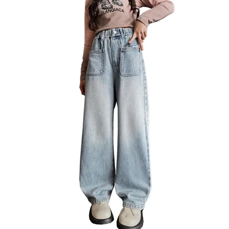 Girls Wide Leg Pants Grey Sweatpants Spring Autumn 2024 - Image 31