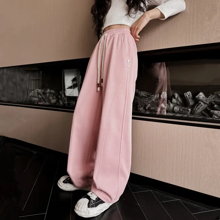 Girls Wide Leg Pants Grey Sweatpants Spring Autumn 2024 - Image 26