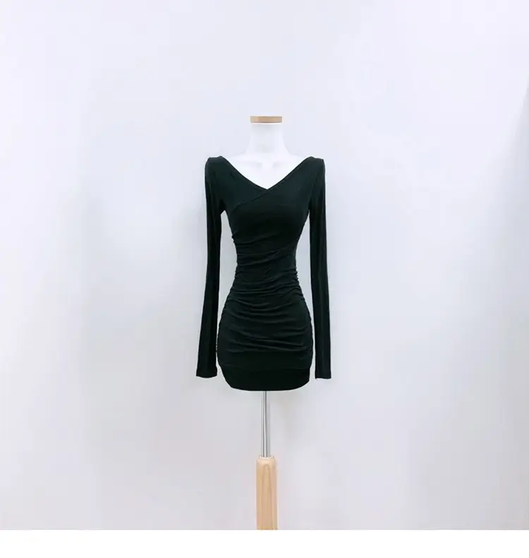 Black Korean Style Short Skirt Dress for Women — feature 12