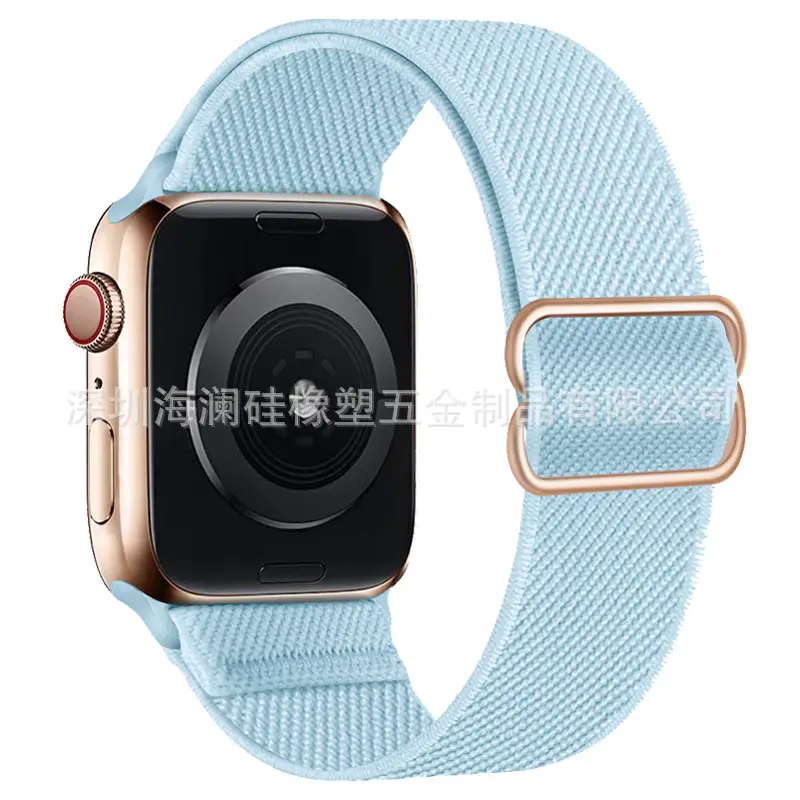 Suitable for Apple Watch Strap Iwatch11 Apple Watch Strap Elastic Figure-Eight Buckle Nylon Watch Strap