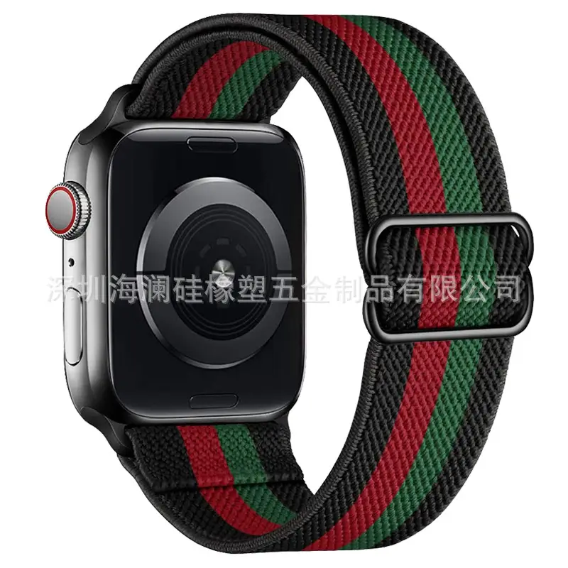 Suitable for Apple Watch Strap Iwatch11 Apple Watch Strap Elastic Figure-Eight Buckle Nylon Watch Strap