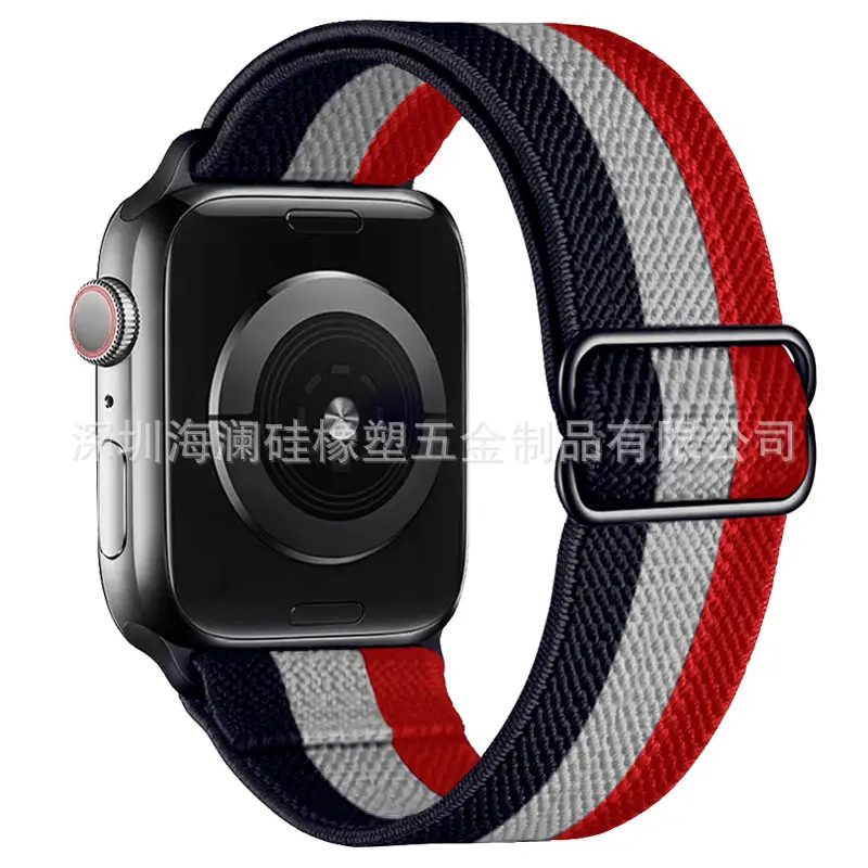 Suitable for Apple Watch Strap Iwatch11 Apple Watch Strap Elastic Figure-Eight Buckle Nylon Watch Strap