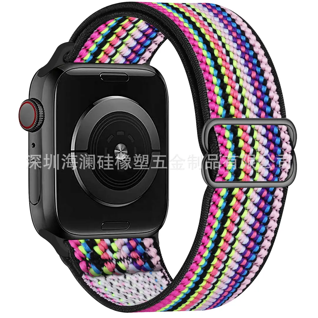 Suitable for Apple Watch Strap Iwatch11 Apple Watch Strap Elastic Figure-Eight Buckle Nylon Watch Strap