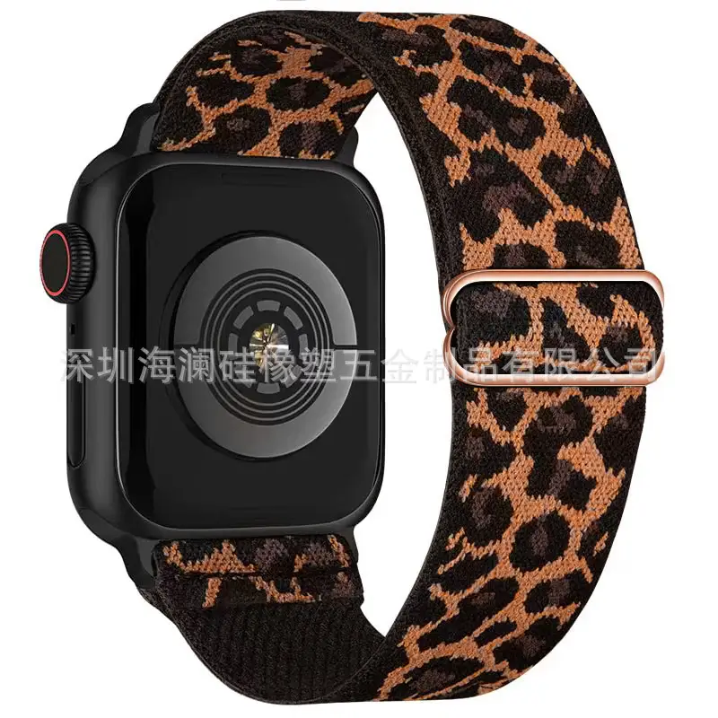 Suitable for Apple Watch Strap Iwatch11 Apple Watch Strap Elastic Figure-Eight Buckle Nylon Watch Strap