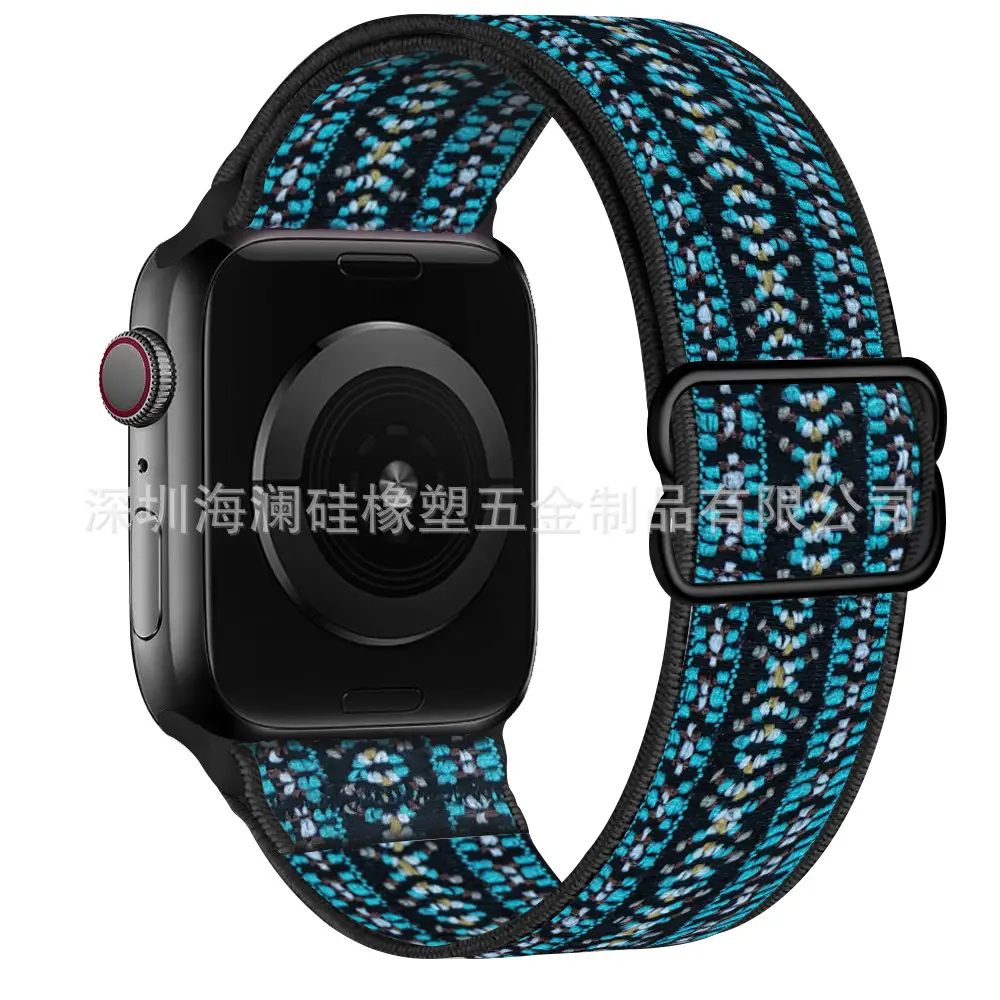 Suitable for Apple Watch Strap Iwatch11 Apple Watch Strap Elastic Figure-Eight Buckle Nylon Watch Strap