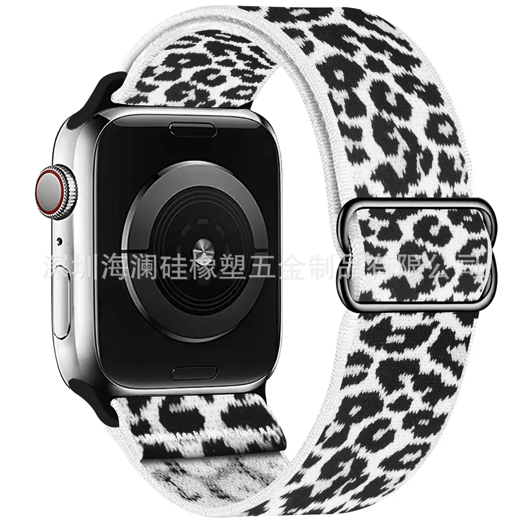 Suitable for Apple Watch Strap Iwatch11 Apple Watch Strap Elastic Figure-Eight Buckle Nylon Watch Strap