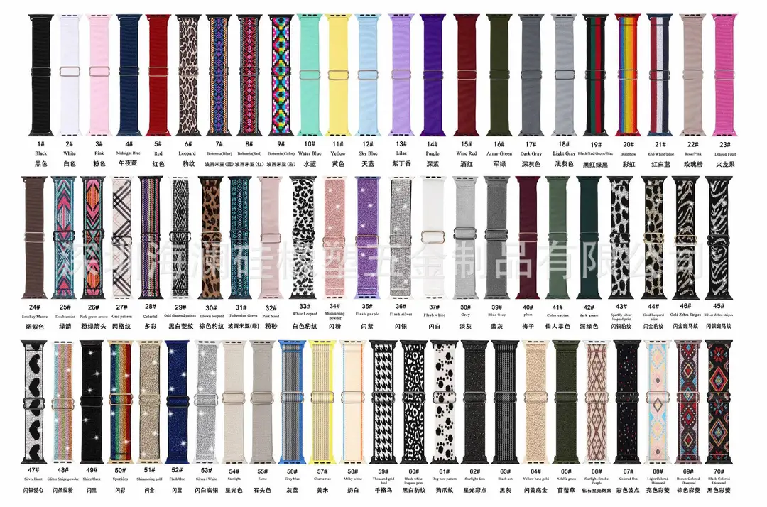 Suitable for Apple Watch Strap Iwatch11 Apple Watch Strap Elastic Figure-Eight Buckle Nylon Watch Strap
