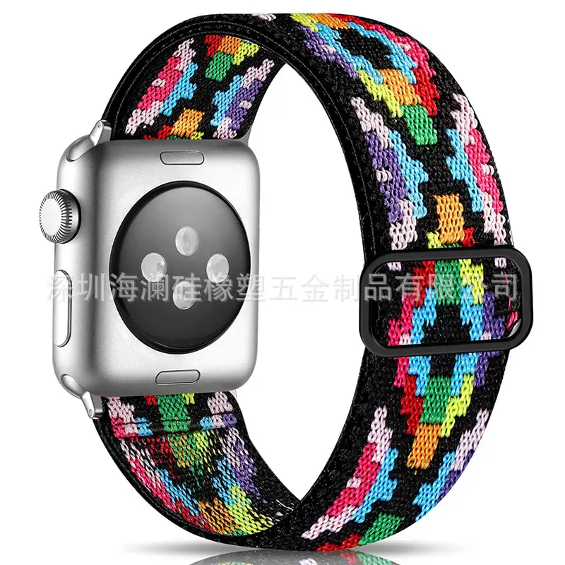 Suitable for Apple Watch Strap Iwatch11 Apple Watch Strap Elastic Figure-Eight Buckle Nylon Watch Strap