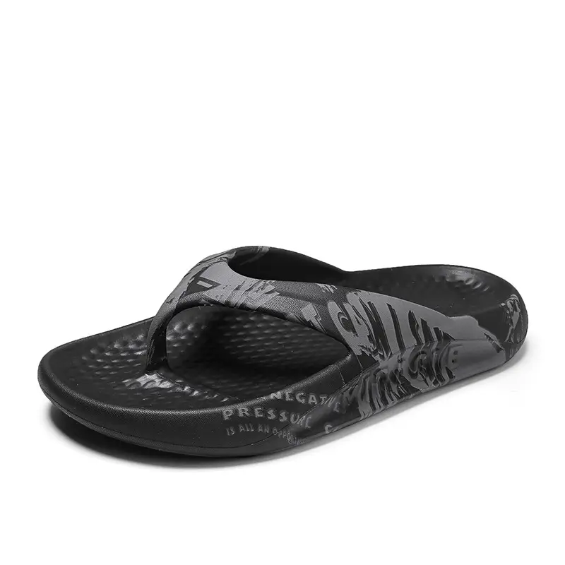 Men's 2025 Black Anti-Odor Flip Flops