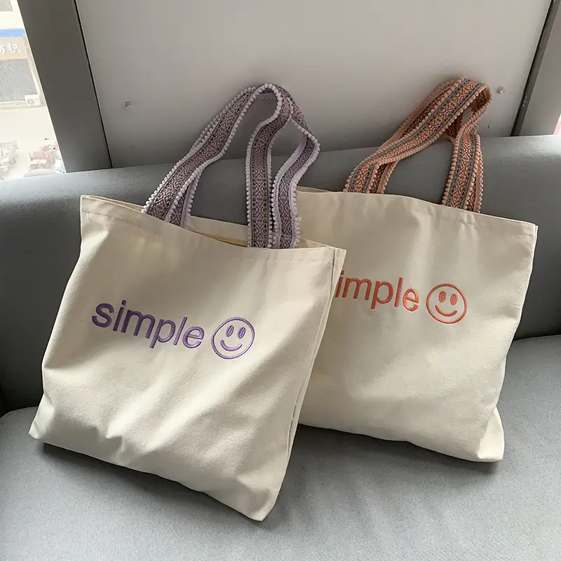 New Arrival Embroidered Canvas Bag Women's One-Shoulder Japanese Style - Image 7