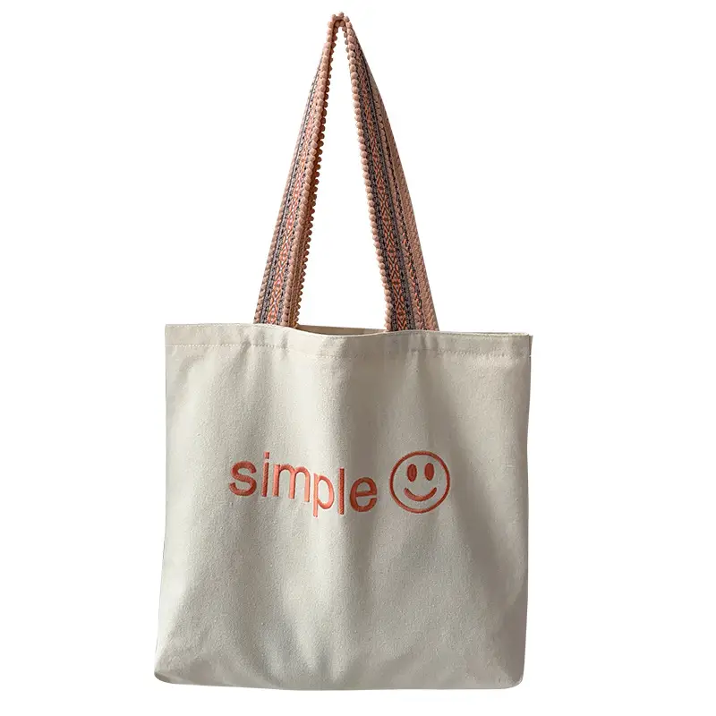 New Arrival Embroidered Canvas Bag Women's One-Shoulder Japanese Style - Image 9
