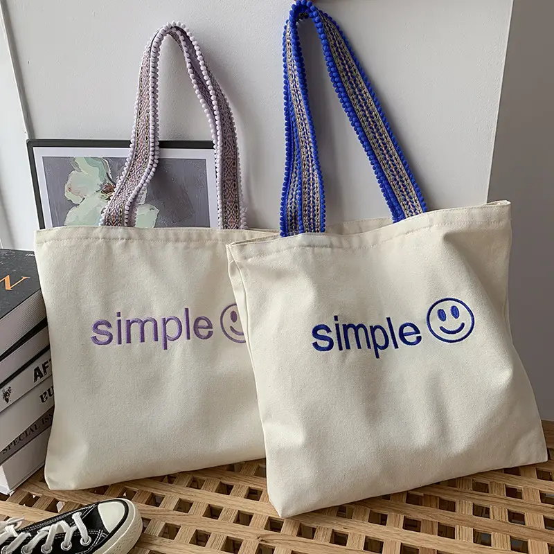 New Arrival Embroidered Canvas Bag Women's One-Shoulder Japanese Style — feature 13