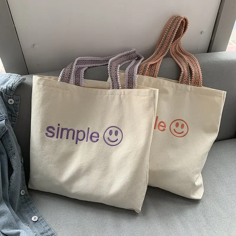 New Arrival Embroidered Canvas Bag Women's One-Shoulder Japanese Style — feature 16