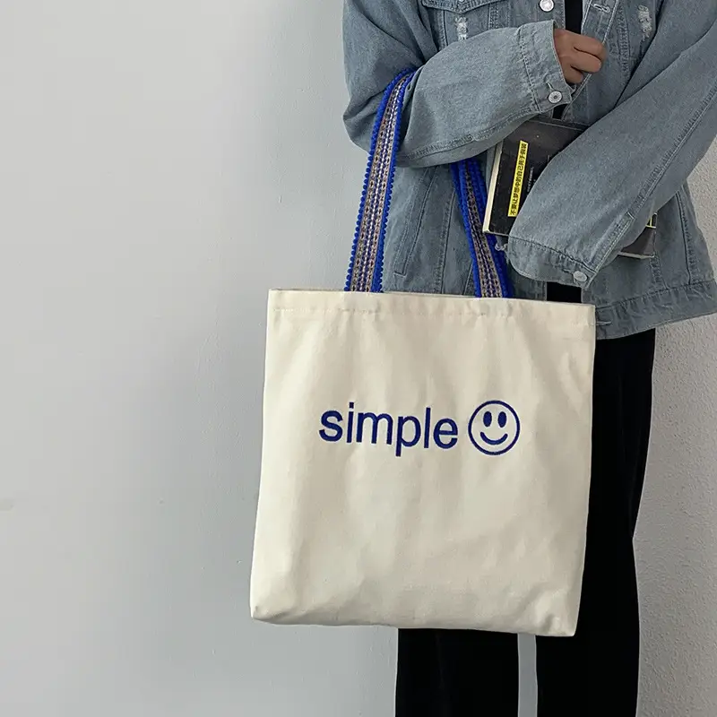 New Arrival Embroidered Canvas Bag Women's One-Shoulder Japanese Style — feature 21