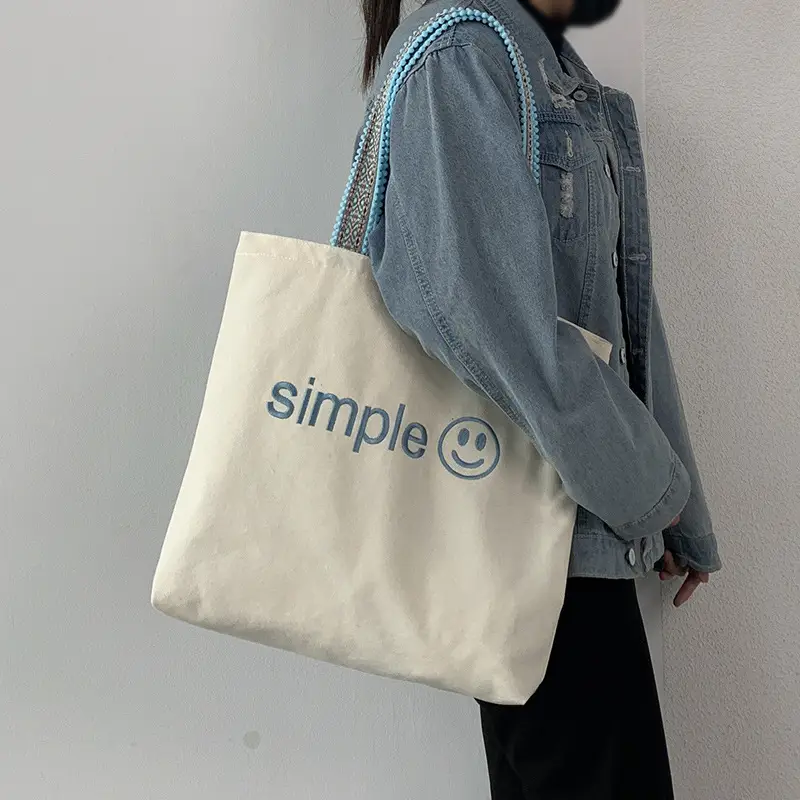 New Arrival Embroidered Canvas Bag Women's One-Shoulder Japanese Style — feature 24