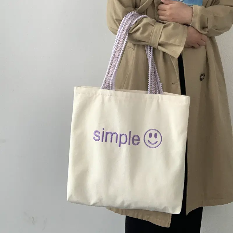 New Arrival Embroidered Canvas Bag Women's One-Shoulder Japanese Style — feature 27