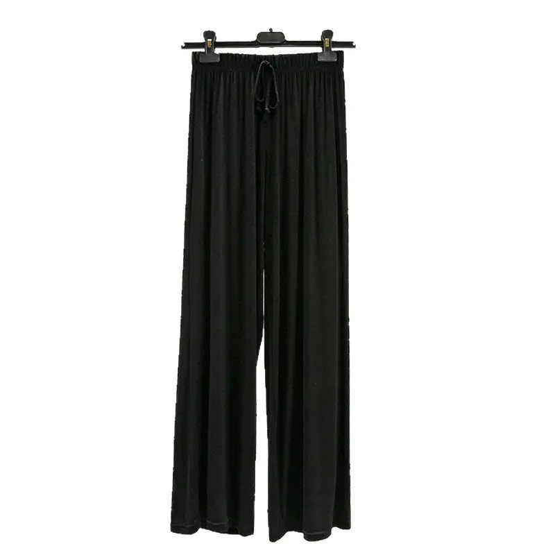 Black Thin Modal Straight Pants Women Summer - Image 17
