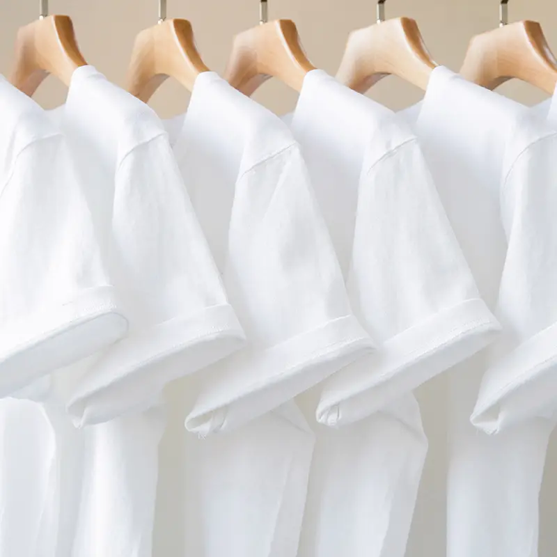 White American Heavy Cotton Round Neck T-Shirt 260g - Image 7