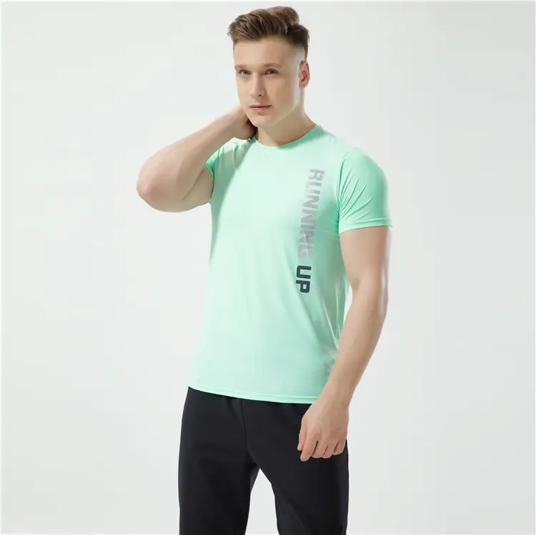 Men Running Black Running T-Shirt 8088 - Image 8
