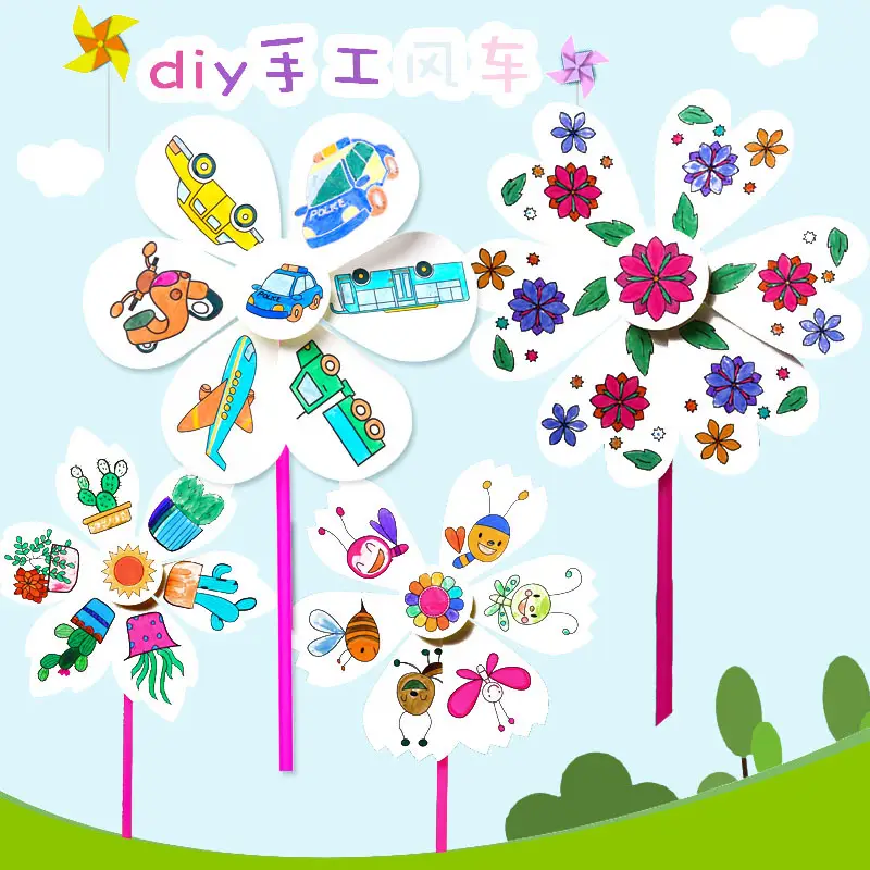 Kids Windmill Painting Toy for Kids Outdoor Art Craft - Image 23