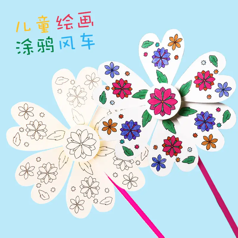Kids Windmill Painting Toy for Kids Outdoor Art Craft - Image 24