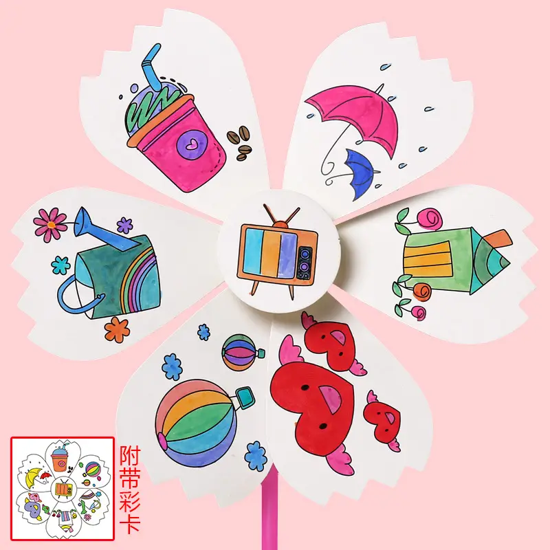 Kids Windmill Painting Toy for Kids Outdoor Art Craft - Image 25
