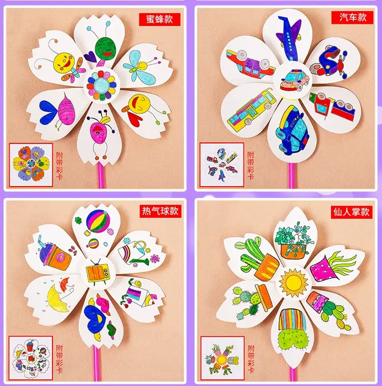 Kids Windmill Painting Toy for Kids Outdoor Art Craft — feature 4