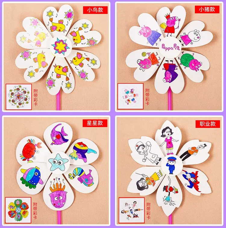 Kids Windmill Painting Toy for Kids Outdoor Art Craft — feature 5