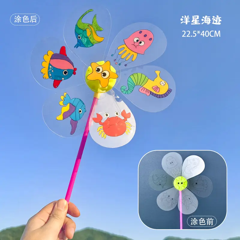 Kids Windmill Painting Toy for Kids Outdoor Art Craft - Image 13