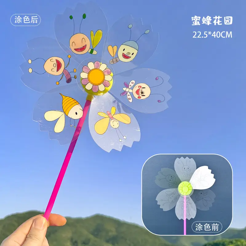 Kids Windmill Painting Toy for Kids Outdoor Art Craft - Image 14